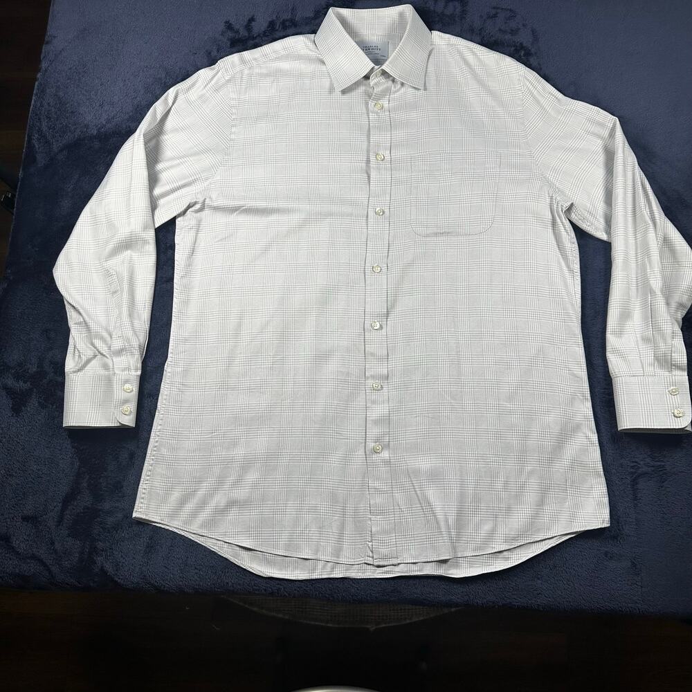 Charles Tyrwhitt Houndstooth Slim Fit Dress Shirt 17/35